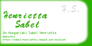 henrietta sabel business card